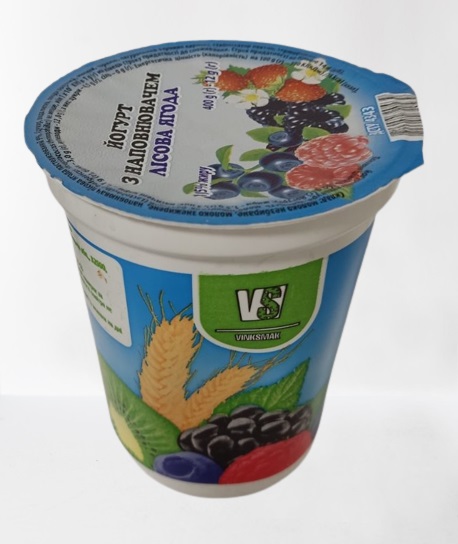 Йогурт питний ВІНЬКОВЕЦЬКИЙ СМАК лісова ягода, 1,5%, 400 г